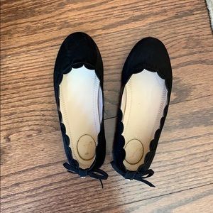 Girls 13 black flat jack Rogers